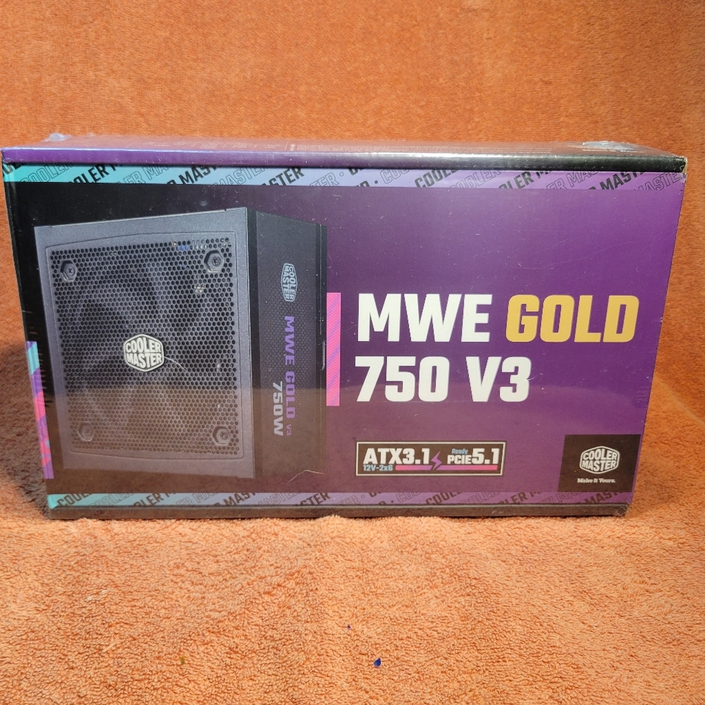Cooler Master MWE Gold 750 V3 ATX 3.0 Full Modular PSU, 750W, 80+ Gold Efficienc
